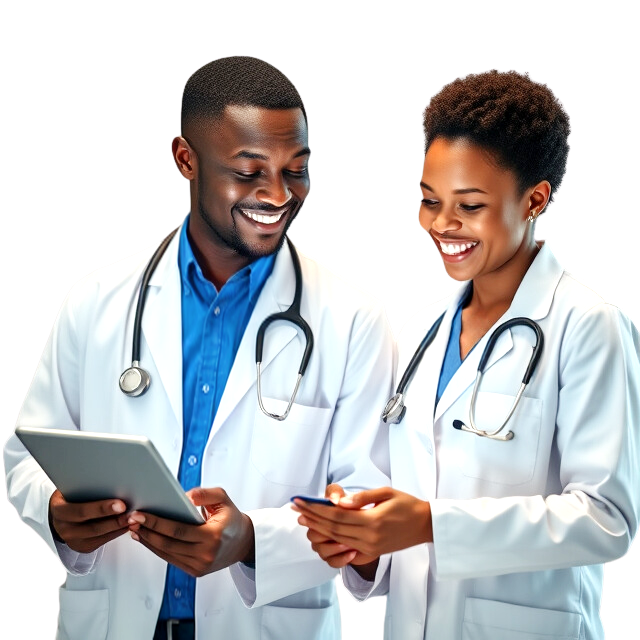 Two doctors reviewing records