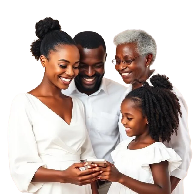 Happy African family